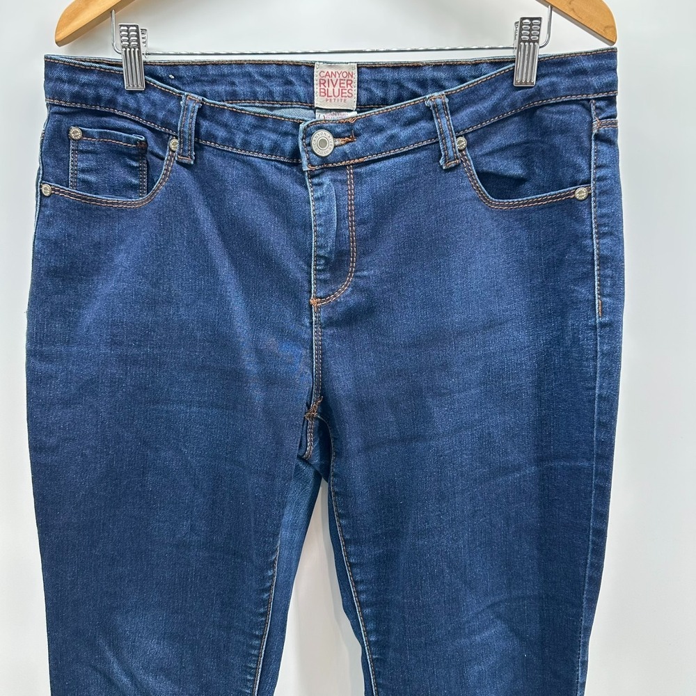Canyon River Blues Bootcut Jeans Womens 14P Blue Denim Mid Rise Stretch 5-Pocket